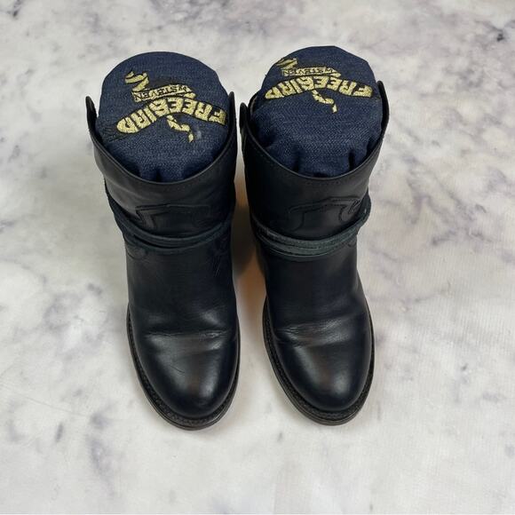 Freebird by Steven Casey Black Leather + Suede Ankle Booties - Picture 4 of 12